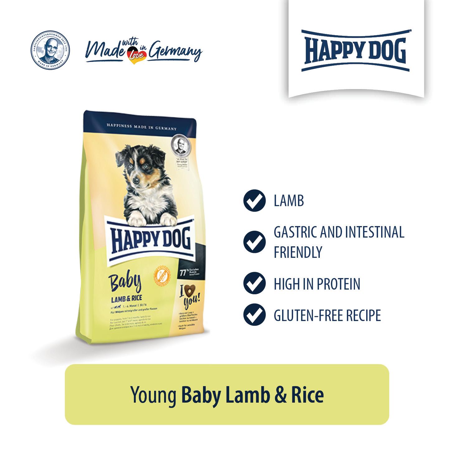 happy dog lamb and rice baby